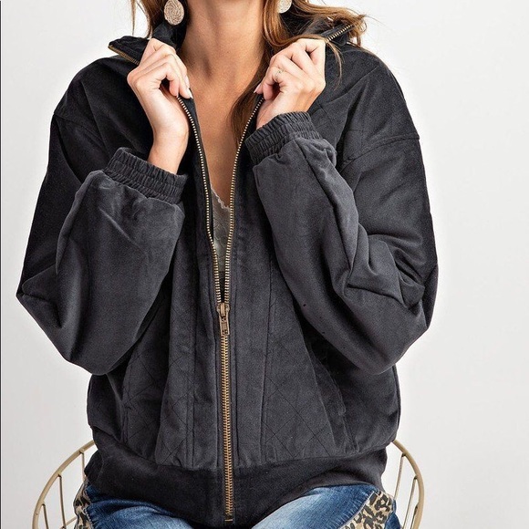 ❌SOLD OUT❌ WHISKEY KISS Quilted Corduroy Jacket - Picture 3 of 3